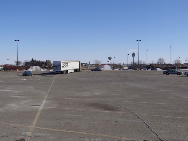 View of water tower from Walmart parking lot .75 mile