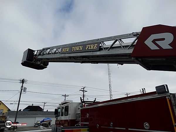 NewTown ND Ladder Truck stops by JFD    CSi photo