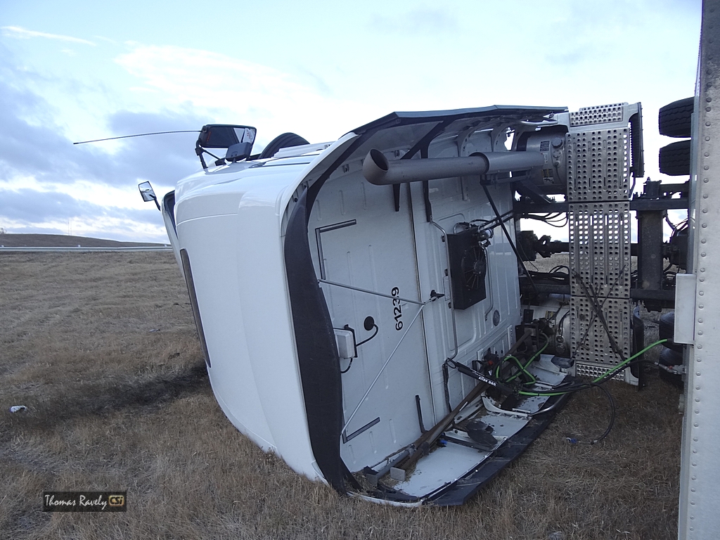 High Winds Blow Semi off Bypass         CSiphoto
