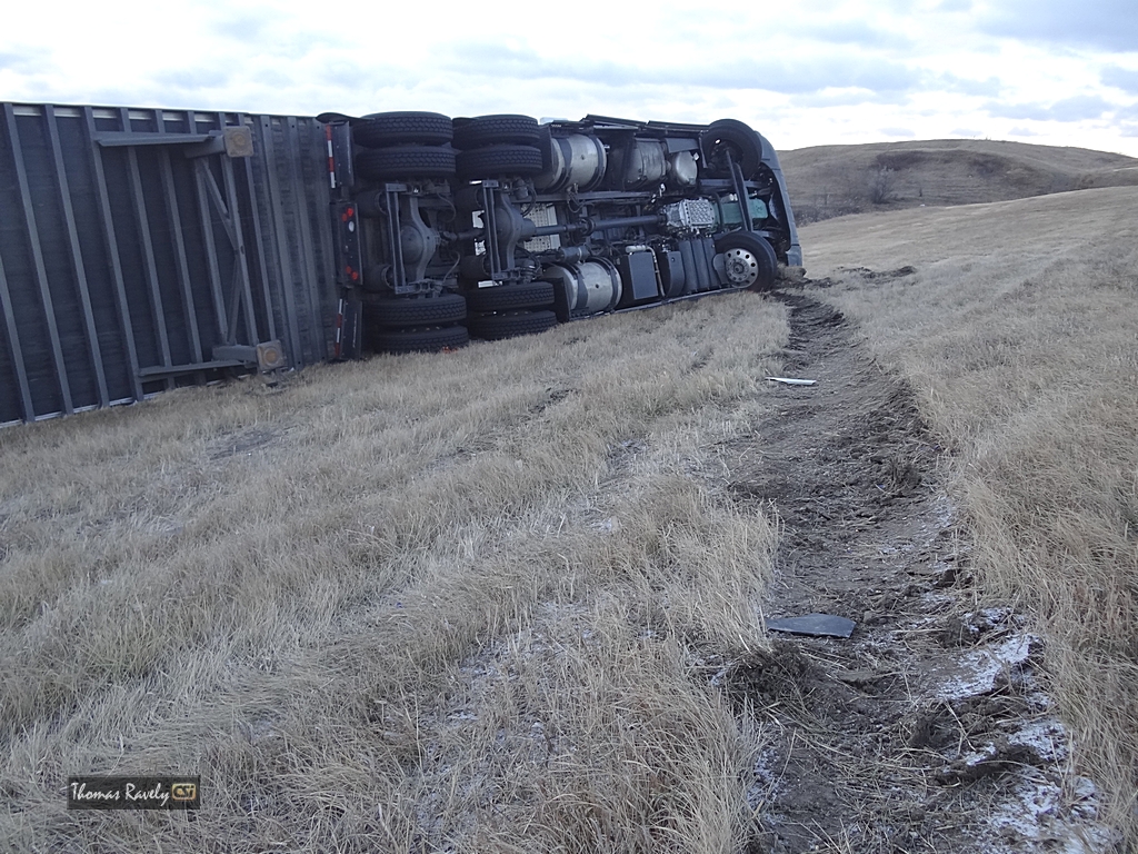 High Winds Blow Semi off Bypass         CSiphoto