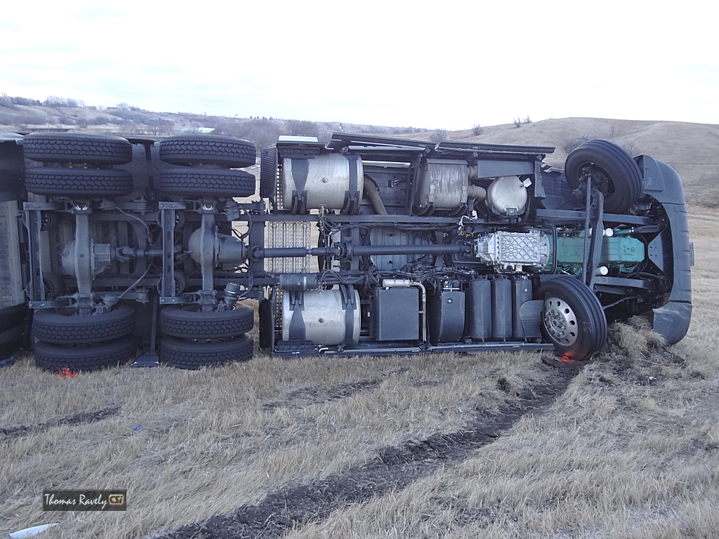 High Winds Blow Semi off Bypass         CSiphoto