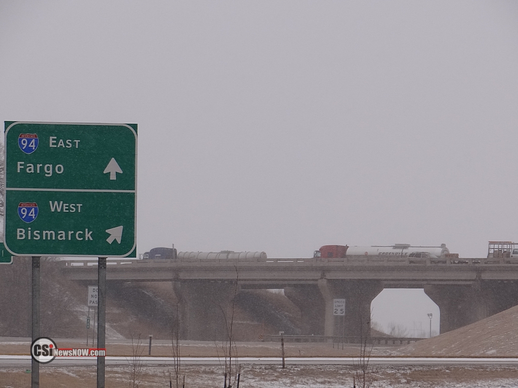 Semi Jack Knife on I94       CSi Photo.