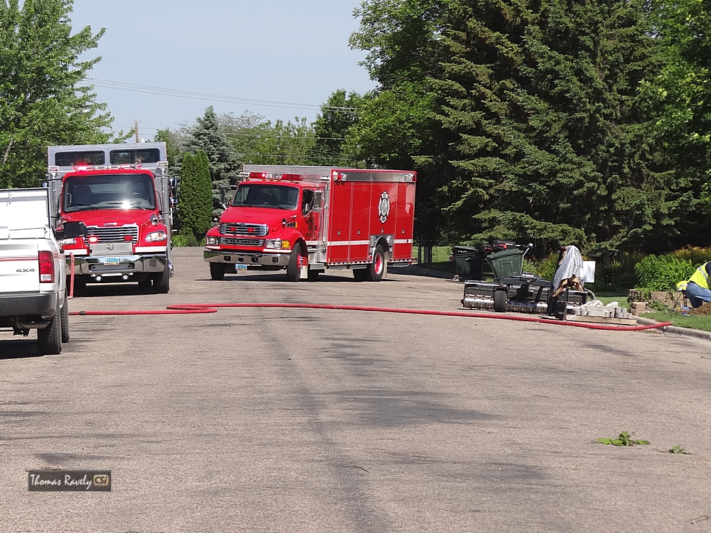 MDU gas service line cut in SW Jamestown.  CSiphoto