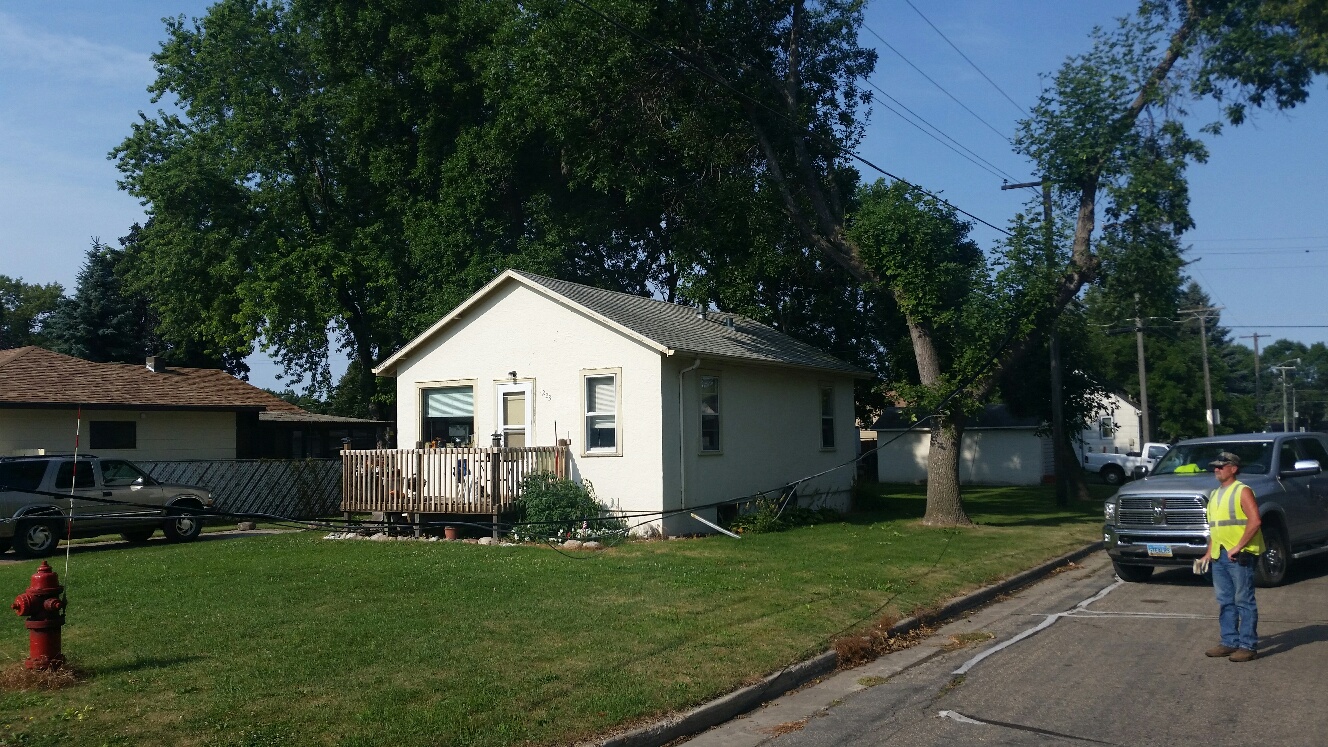 CenturyLink line torn down by sewer truck - CSi photos
