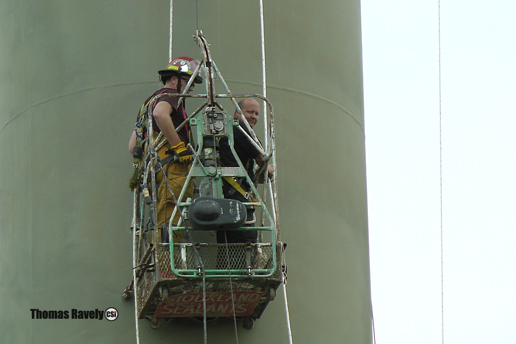 Water tower rescue June 25, 2015 Jamestown, ND  - CSi Photo