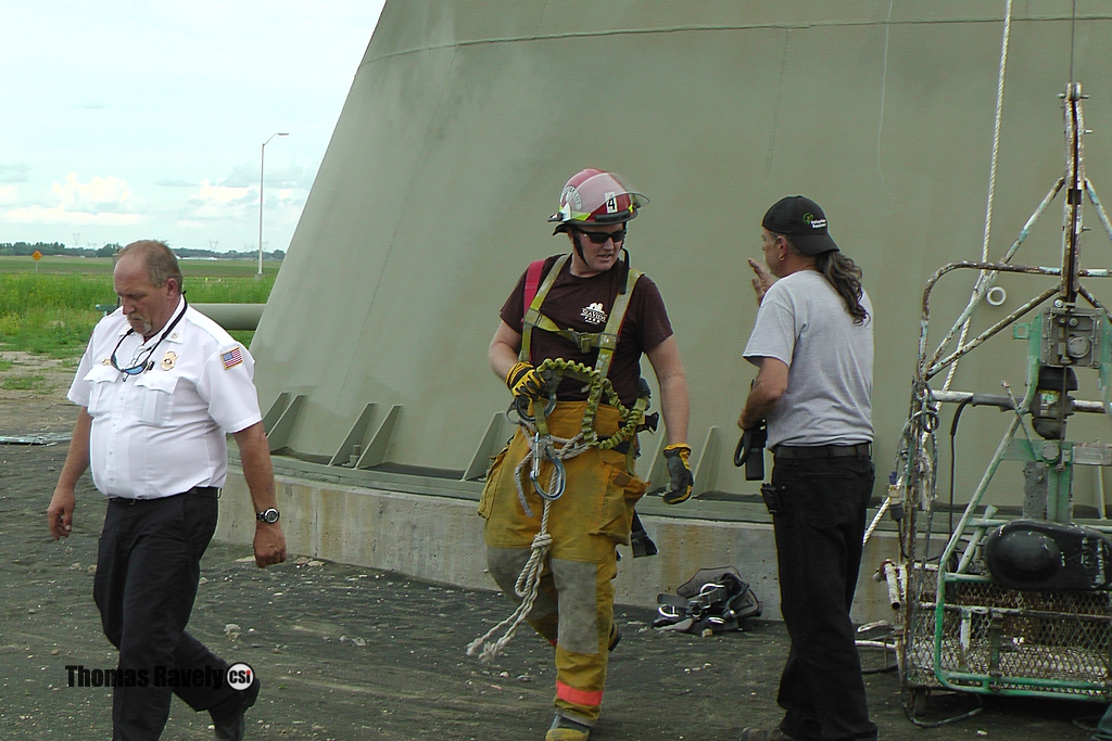 Water tower rescue June 25, 2015 Jamestown, ND  - CSi Photo