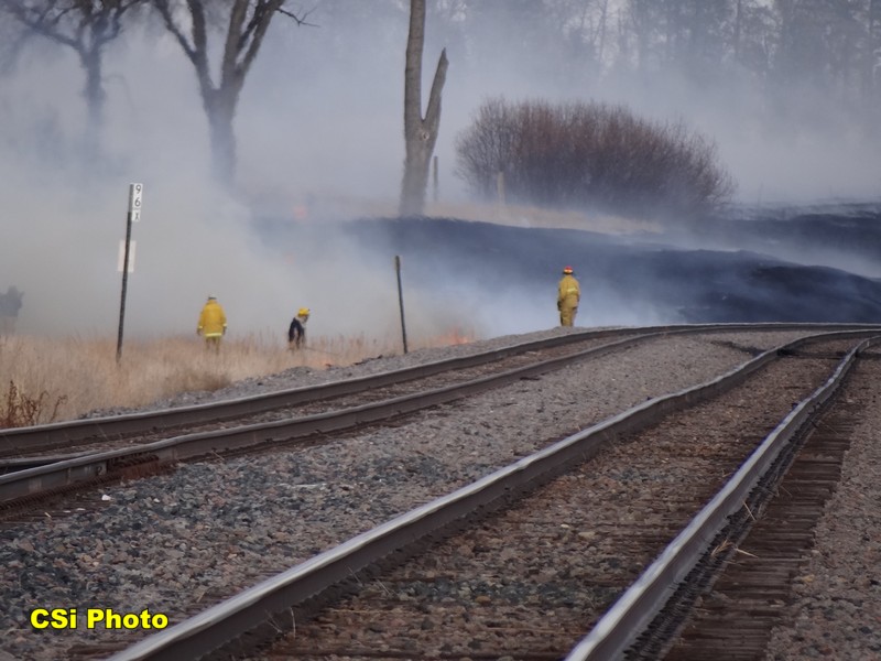Rural fire west of Hwy 281 Bypass near BNSF tracks April 12, 2016.  CSi Photo Thomas Ravely