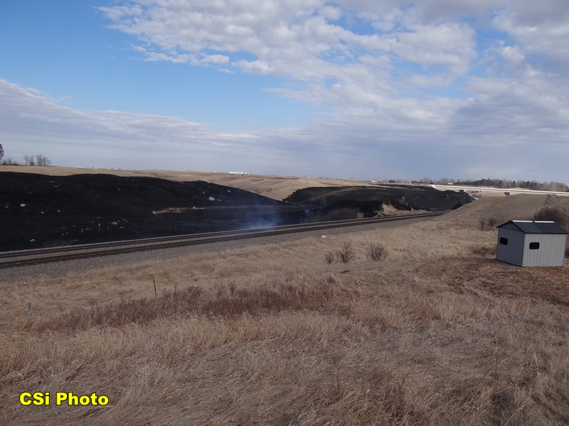 Rural fire west of Hwy 281 Bypass near BNSF tracks April 12, 2016.  CSi Photo Thomas Ravely